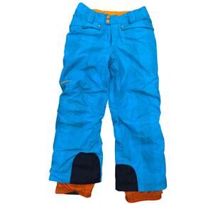Marmot Youth Medium Neon Teal Orange Nylon ski snow pants retro 2012